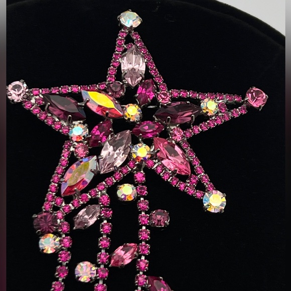 🔶NICKY BUTLER FASHION COLLECTION Multi Crystal Shooting Star Brooch Pin NEW NB - Picture 5 of 11